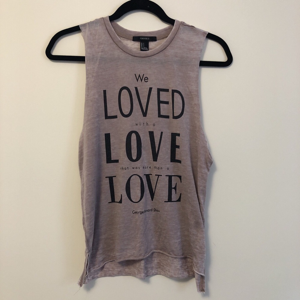 Lilac graphic tank top